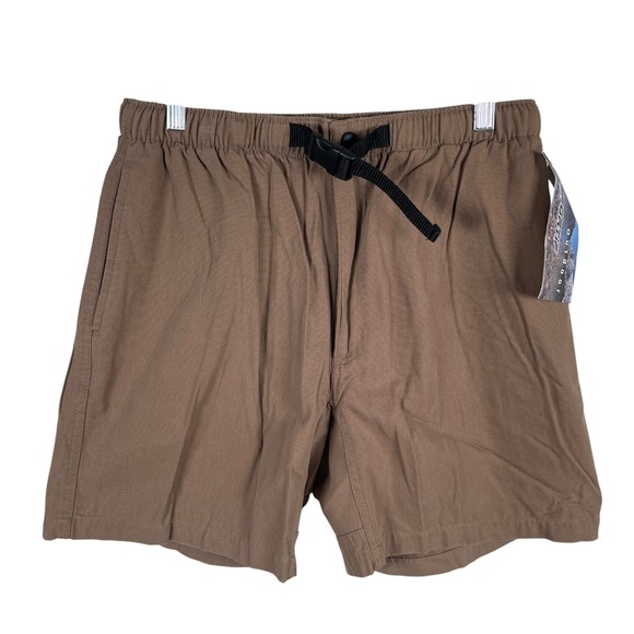 New Sportif USA Womens Outdoor Shorts Medium Brown Cotton Belted Canvas Hiking - Picture 1 of 5